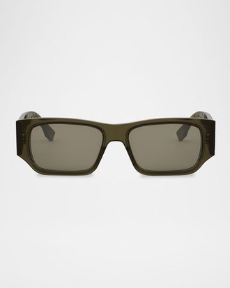 Fendi Mens FF Squared Rectangle Sunglasses