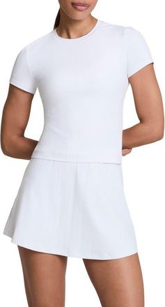 Spanx Active Rib T-Shirt in Vivid White at Nordstrom, Size X-Small