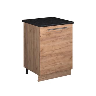 Vicco Mueble Bajo De Cocina Fame-line, Roble Dorado/roble Dorado, 60 Cm 1 Puerta Con Encimera, Vicco