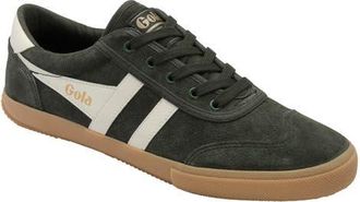 Gola Badminton Suede Plimsoll Sneaker in Dark Khaki/Off White/Gum at Nordstrom, Size 11.5