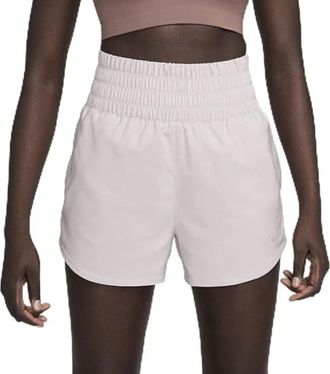 Nike One Dri-Fit Shorts Womens Purple Brief-Lined Ultra High-Waist KFC137