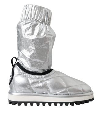 Dolce & Gabbana Gequilte Metalen Enkelboots