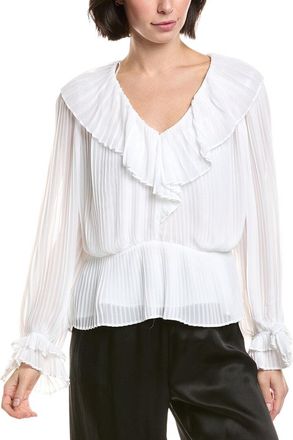 Vince Camuto V-Neck Front Ruffles Top