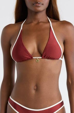 Kulani Kinis Halter Bikini Top in Cinnamon Sugar at Nordstrom, Size X-Small