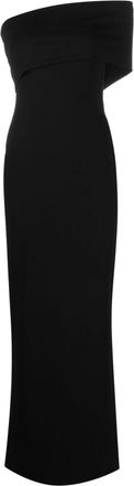 Solace London Lana one-shoulder maxi dress - women - Polyester/Spandex/Elastane - 12 - Black