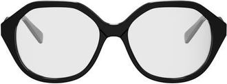 Celine 54mm Geometric Eyeglasses in Shiny Black at Nordstrom