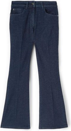 Motivi Jeans, Dames, Blauw, 2Xs, Katoen, Kick Flare Jeans met Persvouw