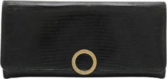 Bulgari Pre-owned Lizard Long Wallet - Heren - Vintage Accessoires - Zwart - ONE Size - Leer - Vintage