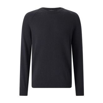 Gran Sasso Round-neck Knitwear, male, Blue, Size: 4XL Round-neck Knitwear