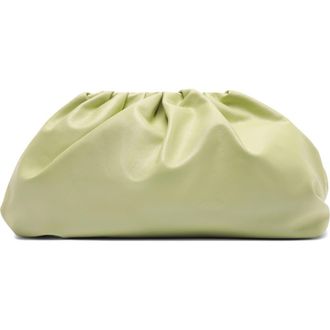 Arezzo Elizabeth Small Leather Clutch in Cotton Mint at Nordstrom