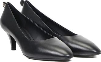 Ferragamo Kitten-Heel Leather Pump