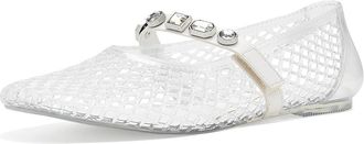Kenneth Cole Jazzy Womens Dress Flat Shoes Clear : 10 M, Synthetic