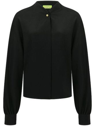 Shanghai Tang Jade-button blouse - women - Silk - 42 - Black