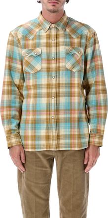 Fortela Josh Plaid Brushed Cotton Flannel Western Casual Shirt