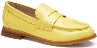 Johnston & Murphy Gillian Patent Leather Penny Loafer in Yellow Patent Leather at Nordstrom, Size 8.5