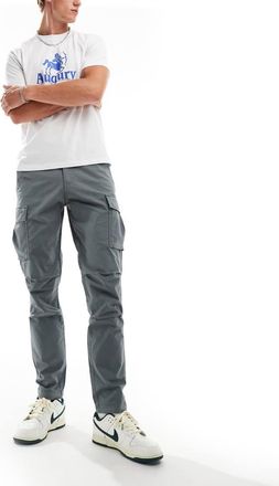 Jack & Jones ace loose cargo pants in slate gray