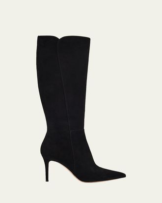 Gianvito Rossi 85mm Suede Knee-High Boots