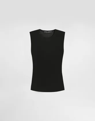 Dolce & Gabbana Viscose Tank Top - Woman Sweaters And Cardigans Black 40
