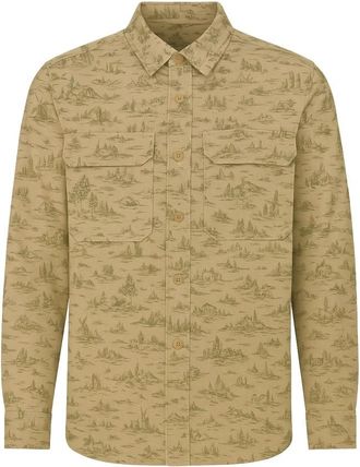 Tintoria Mattei Mix-Fu 1 Bedrukt Overhemd - Heren - Casual Overhemden - Beige - L - Katoen - Overhemden