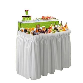 OEM Mesa Plegable Para Helados De Exterior, Estante De Almacenamiento Adicional, Construcci&oacute;n Duradera, Blanca
