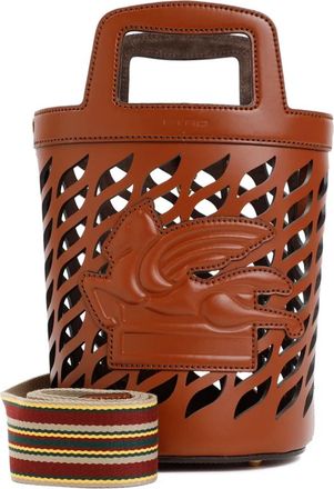 Etro Coffa Leren Bucket Bag - Dames - Schoudertassen - Bruin - ONE Size - Leer - Tassen