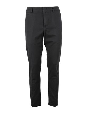 Dondup Grey Joe Vertical Striped Cotton-Blend Trousers