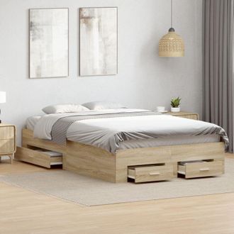 vidaXL Struttura del letto Marrone 120 x 200 cm Legno multistrato - Vidaxl