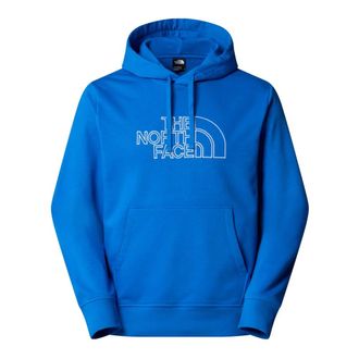 The North Face Hoodies, male, Blue, S, Embroidered Logo Hoodie Drew Peak