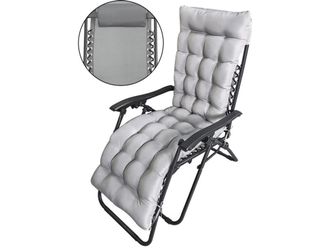 Habitat & Jardin Sill&oacute;n de jard&iacute;n gris 160 x 64 x 109 cm