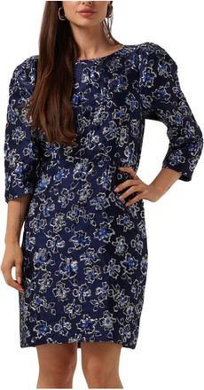 Freebird by Steven Blauwe Mini Jurk Dafine - Dames - Korte kleedjes - Blauw - S - Denim - Kleedjes