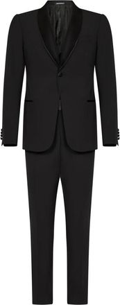 Emporio Armani Zwart Stretch Wol Maatpak - Heren - Business pakken - Zwart - 3XL - Wol - Kostuums