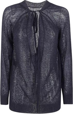 Ann Demeulemeester Nies Comfort Sweater With Deep V-Neck On Back