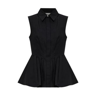 Sportmax Dames, Blouses & Shirts, Zwart, Maat: XS Katoen