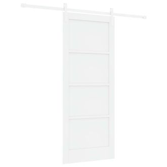vidaXL Puerta Corredera Blanco 83 X 202 Cm Madera De Pino Maciza Vidaxl