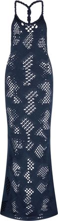 Roberto Cavalli sleeveless dress - women - Fabric - L - Blue