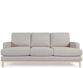 K Home 3-Sitzer Design Sofa Michaela mit abnehmbaren Bez&uuml;gen - Boucl&eacute; Hellgrau
