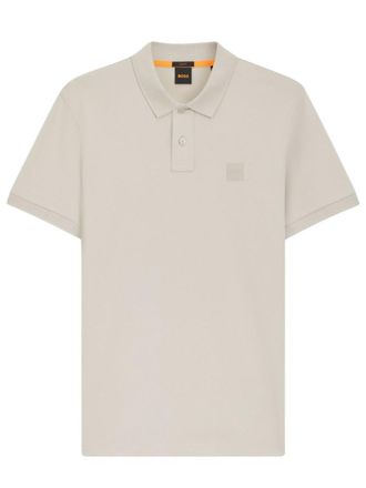 HUGO BOSS Grey Cotton Regular Fit Polo