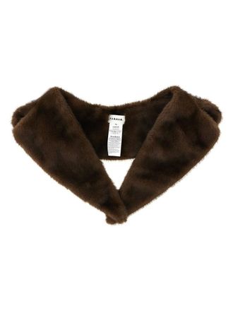 P.A.R.O.S.H. Sjaal van imitatiebonr - Bruin