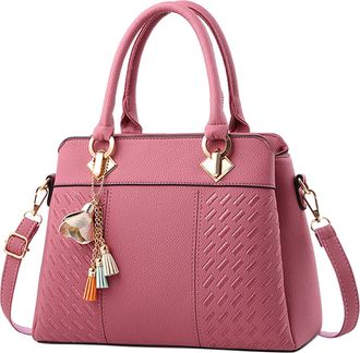Generic Womens Handbags Ladies Purse Satchel Shoulder Bags Roomy Fashion Leather Bag Womens Backpack Purses And Handbags (Watermelon Red, One Size)