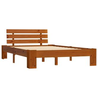 Berkfield Home Bed Frame Honey Brown Solid Pine Wood 140x200 cm
