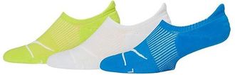Hoka One One Invisible Socks 3-Pack Quarter Length Socks Shoes Hoka Citrus/Cosmic Grey/Hoka Blue : SM (Womens Shoe 4-6.5), Cotton/Nylon/Polyester