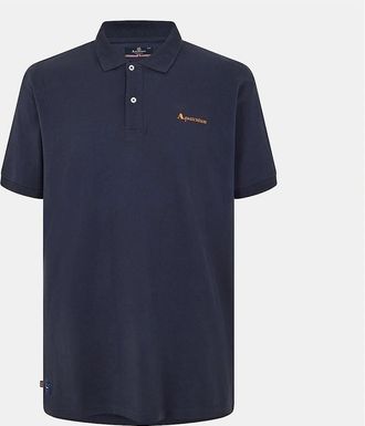 Aquascutum Mens Regular Fit Short Sleeve Polo Shirt - Navy - Size: 38