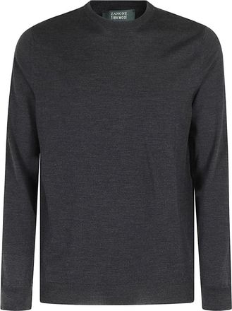 Zanone Flexwool Crewneck Sweater - Heren - Ronde hals truien - Grijs - M - Truien & Vesten