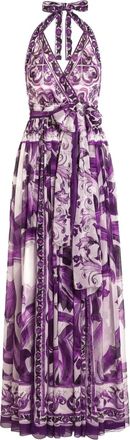 Dolce & Gabbana Abito midi con stampa - Viola