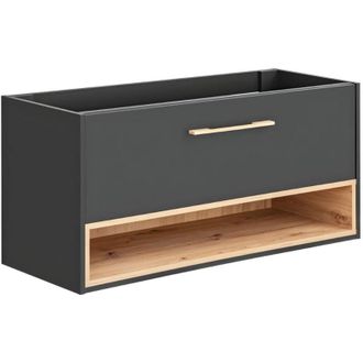 Vente-Unique Mobile sotto lavabo sospeso antracite - 120 cm - YANGRA