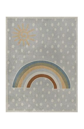 Jonathan Y Designs Minha Rainbow Dot Modern Machine-Washable Area Rug in Gray/ivory/yellow at Nordstrom, Size 3Ft 0In X 5Ft 0In