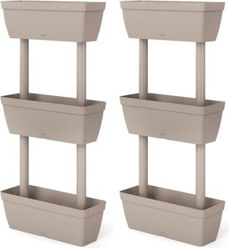 vidaXL Cajas De Flores De Jard&iacute;n 6 Pcs 100 Cm De Gris Gris
