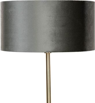 QAZQA Clásico/Antiguo Lámpara de pie de latón con pantalla de terciopelo verde 50 cm - Simplo Acero /Terciopelo /Textil Alargada /Redonda Adecuado para led