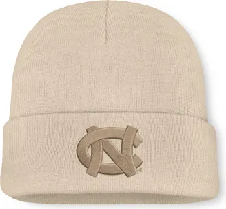 Nike Mens North Carolina Natural Utility Jordan Brand College Cuffed Beanie in Brown | JC4C15ANCN-M4T