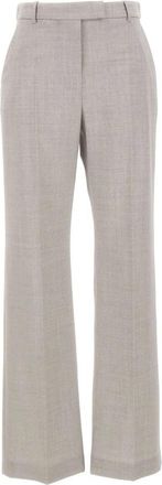 Eleventy Broek - Dames - Wijde Broeken - Grijs - L - Wol - Broeken